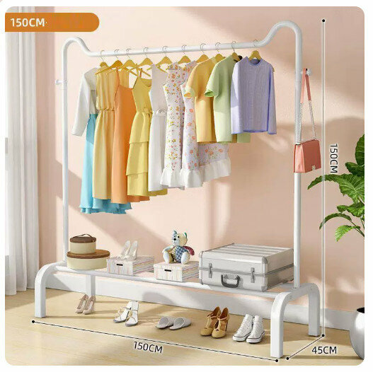 New clothes drying rack [150cm cat ears-noble white]