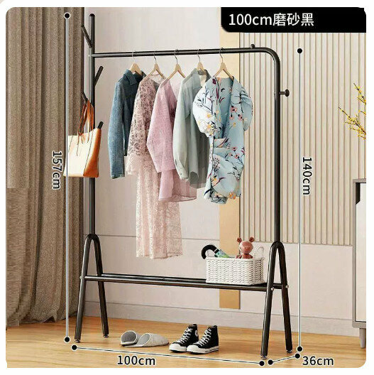 New clothes drying rack [100cm tree branch-matte black-shuwu.com]