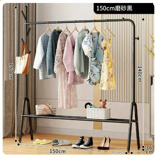 New clothes drying rack [150cm tree branch-matte black-shuwu.com]