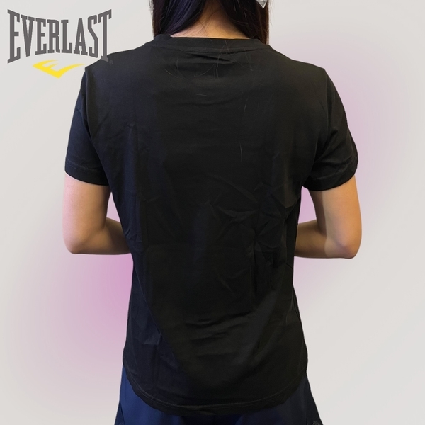 EVERLAST 短袖 黑色 輕薄 內搭 快乾 圓領 素T 短T 女 4922100320