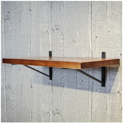 New solid wood one-word wall shelf (single board length 150cm wide 30cm thick 2CM, equipped with 3 tripods)