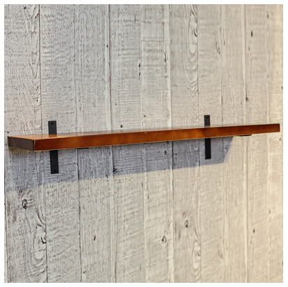 New solid wood one-word wall shelf (single board length 150cm wide 20cm thick 3CM, equipped with 3 T brackets)