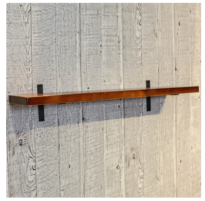 New solid wood one-word wall shelf (single board length 80 cm wide 20 cm thick, equipped with 2 T brackets)