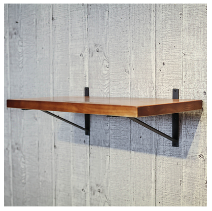 New solid wood one-word wall shelf (single board length 80cm wide 30cm thick 3CM, equipped with 2 tripods)