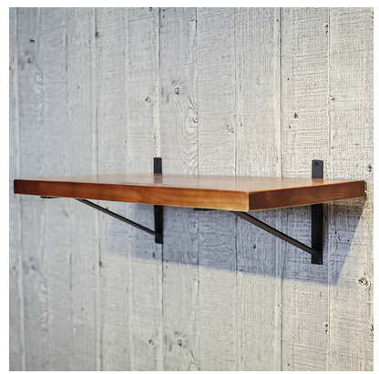 New solid wood one-word wall shelf (single board length 60cm wide 30cm thick 3CM, equipped with 2 tripods)
