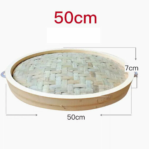 新款竹蒸屜竹蒸籠（50CM【單蓋】青皮（加深款））