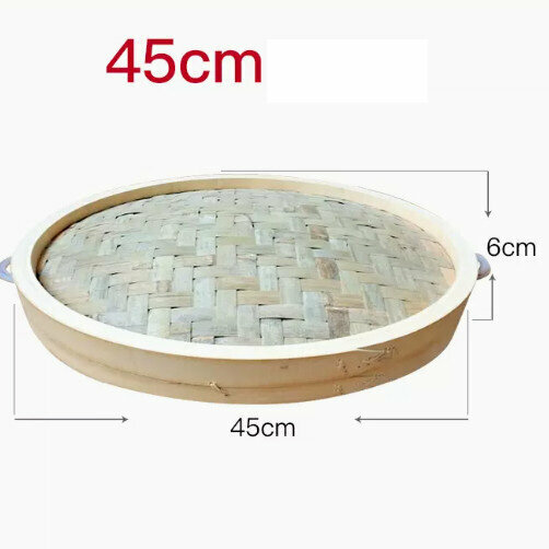 新款竹蒸屜竹蒸籠（45CM【單蓋】青皮（加深款））