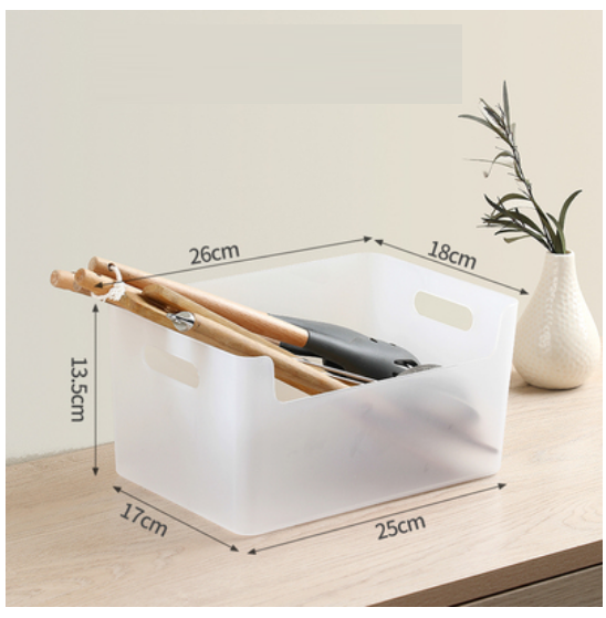 New large-capacity storage box (transparent white large size)