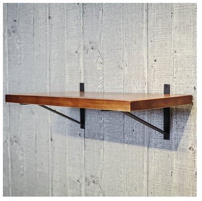 New solid wood one-word wall shelf (single board length 120 width 40 thickness 3CM, equipped with 3 tripods)