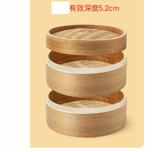 新款竹蒸屜竹蒸籠（30釐米 常規 【2籠1蓋+2蒸布】）