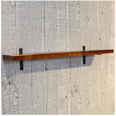 Hot selling solid wood one-word wall storage rack (single board length 40 width 20 thickness 3CM, equipped with 2 T brackets)