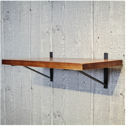 Hot selling solid wood one-word wall storage rack (single board length 40 width 30 thickness 3CM, equipped with 2 tripods)