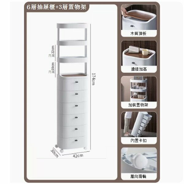 Hot selling drawer type household sandwich plastic storage cabinet [white 6 layers + 3 layers storage rack]