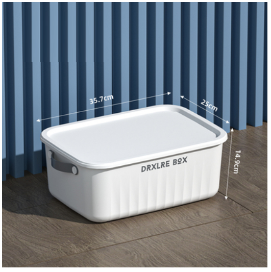 Hot Selling Desktop Plastic Storage Box (Tall Medium Size - Ivory White - Upgraded with Portable)