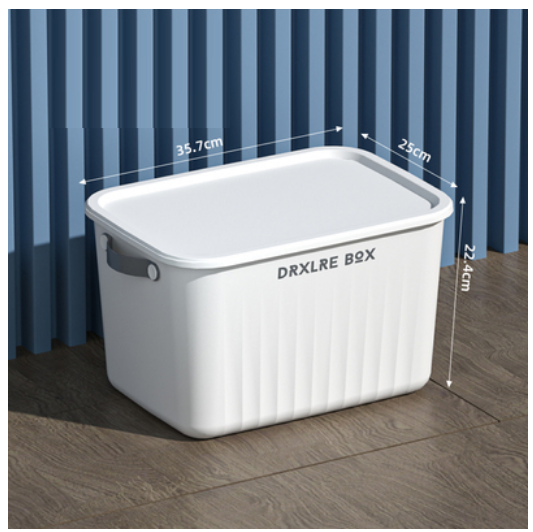 Hot selling desktop plastic storage box (tall large size - ivory white - upgraded with portable)