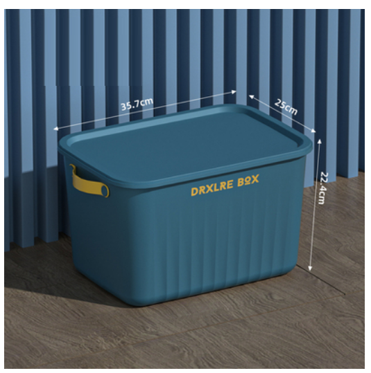Hot Selling Desktop Plastic Storage Box (Tall Large Size - Peacock Blue - Upgraded with Portable)