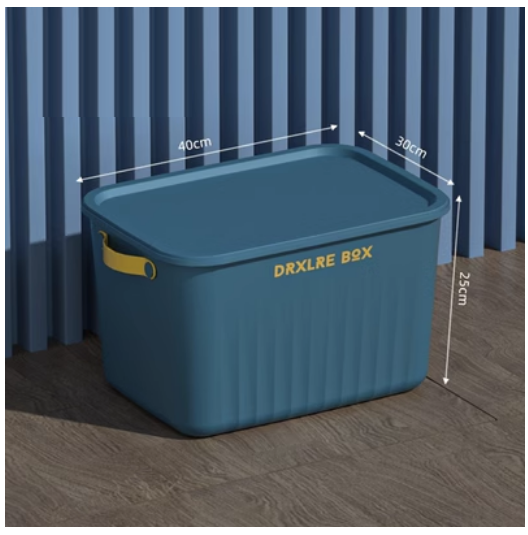 Hot Selling Desktop Plastic Storage Box (Tall Extra Large - Peacock Blue - Upgraded with Portable)