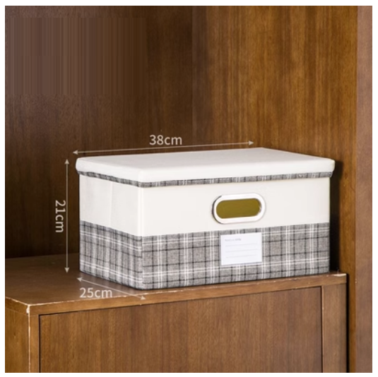 Hot-selling drawer-type clothing storage box (medium gray grid [with lid])