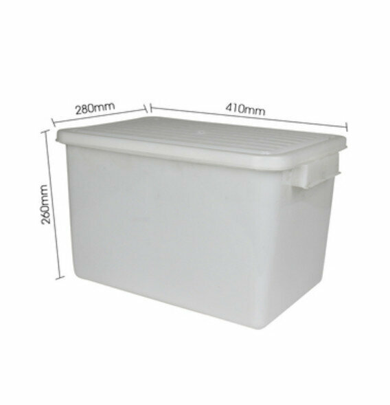 Hot selling thickened plastic turnover box (1# with lid-white)