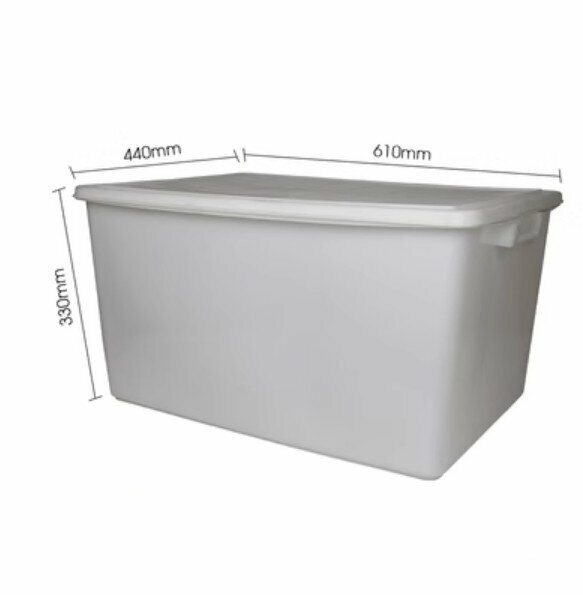 Hot selling thickened plastic turnover box (7# with lid-white)