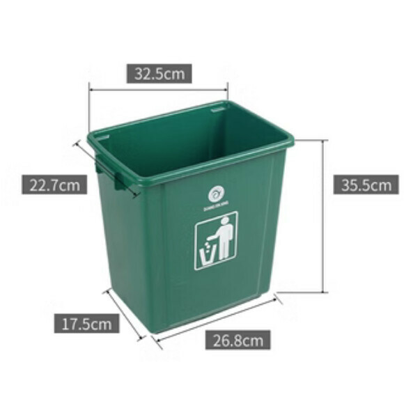 Hot Selling Household Kitchen Lidless Trash Can (20L-Green)