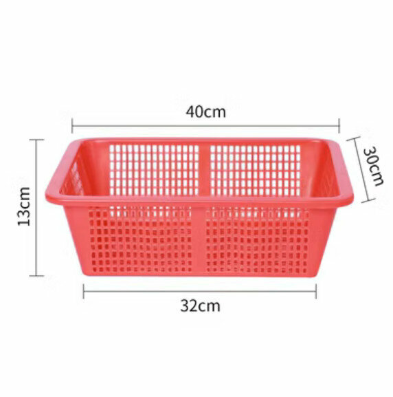 Hot selling kitchen vegetable washing and draining sieve [C-42 square sieve (red)]