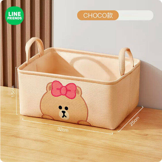 熱賣桌面布藝收納籃 層架 儲物架（加厚耐磨-CHOCO款）【尺寸：32*25*15cm】