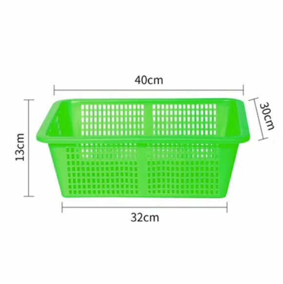 Hot selling kitchen vegetable washing and draining sieve [C-42 square sieve (green)]