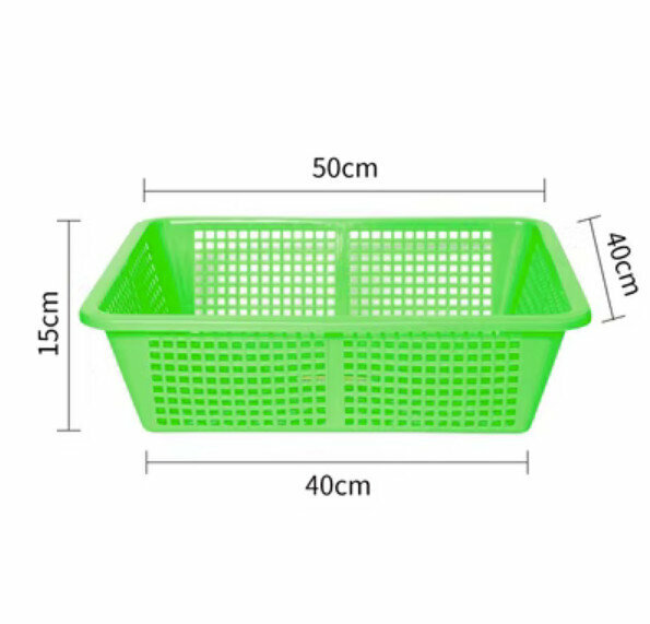 Hot selling kitchen vegetable washing and draining sieve [316 square sieve (green)]