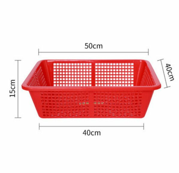 Hot selling kitchen vegetable washing and draining sieve [316 square sieve (red)]