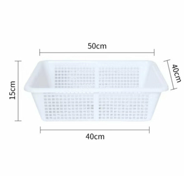 Hot selling kitchen vegetable washing and draining sieve [316 square sieve (white)]