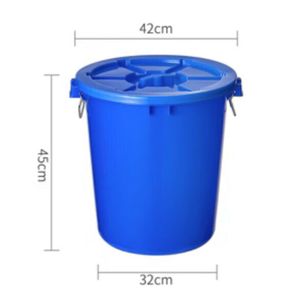 Hot Selling Kitchen Thickened Trash Can with Lid (45L-Blue)