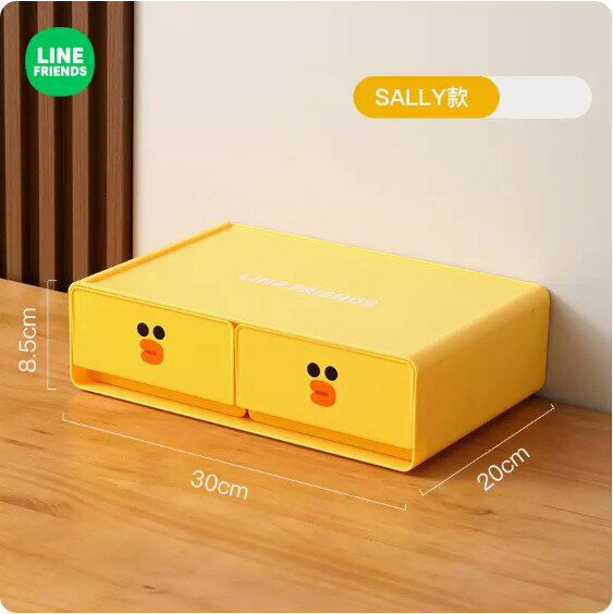 Hot-selling desktop cosmetics storage box (SALLY model [single-layer double-compartment drawer])