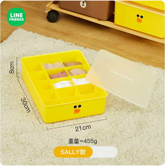 Hot-selling storage box for personal clothing with compartments (SALLY model 15 compartments [covered/transparent and visible])