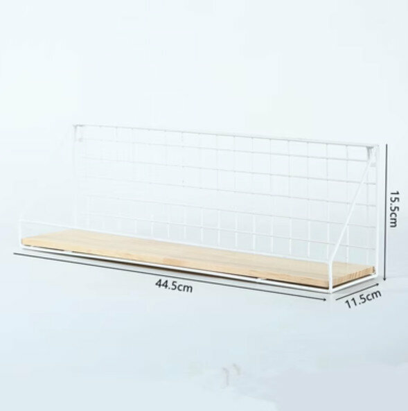 Hot selling hole-free wall-mounted storage rack [large size with white beam] [specification: 44.5*11.5*15.5cm]
