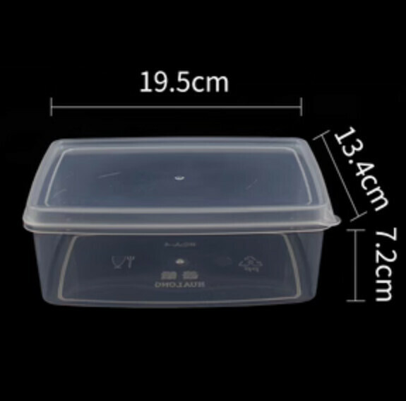 Popular rectangular plastic transparent crisper (A4-1.45L)