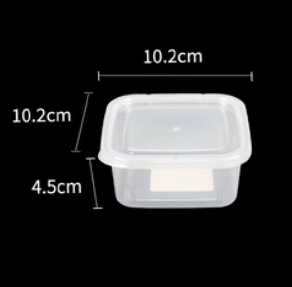 Popular plastic storage box [square (300ML) transparent]