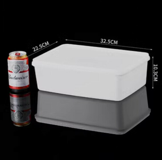 Popular rectangular plastic storage box [extra large 32.5*22.5*10.3cm white model]