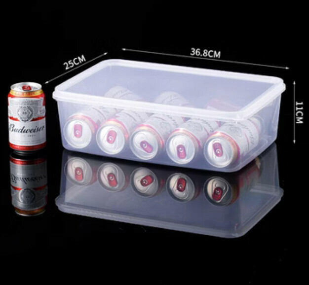 Popular rectangular plastic transparent storage box [maximum size 36.8*25*11cm (8.2L)]