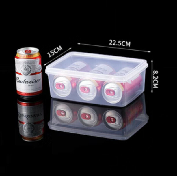 Popular rectangular plastic transparent storage box [medium size 22.5*15*8.2cm (2.2L)]