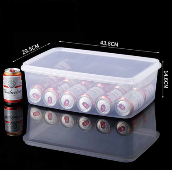 Popular rectangular plastic transparent storage box [huge size 43.8*29.5*14.6cm (14L)]