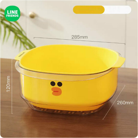 Popular kitchen double-layer vegetable washing and draining basket ([Upgraded and thickened large size] SALLY style)