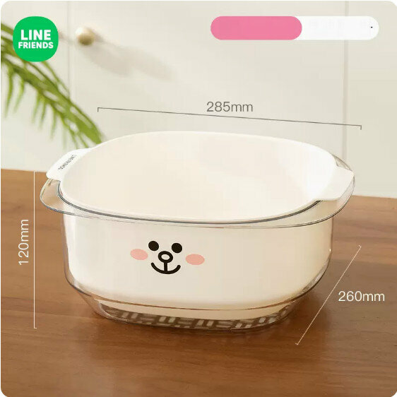 Popular kitchen double-layer vegetable washing and draining basket ([Upgraded and thickened to large size] CONY model)