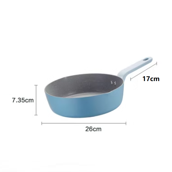 Popular frying pan (blue gray deep frying pan 26CM_without lid)