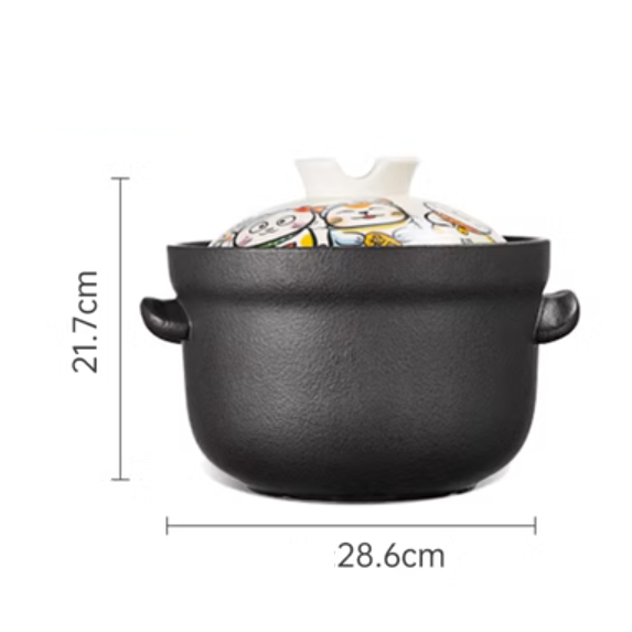 Popular ceramic casserole (Japanese-style lucky cat pot 4.5 liters)