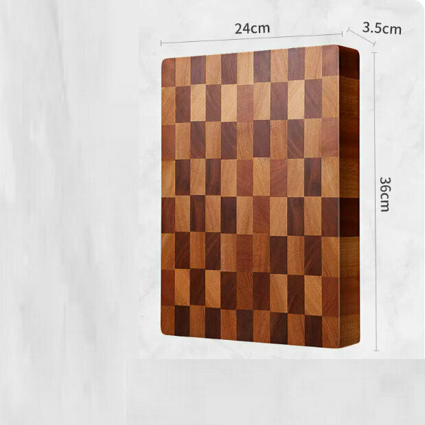 熱推棋盤格抗菌防黴實木砧板菜板（立拼大長格36*24*3.5cm）