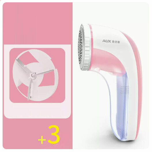 New Clothes Hair Ball Trimmer [Sakura Pink + 3 Blades]
