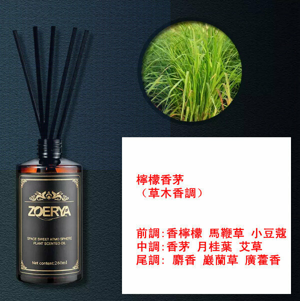 新款260ml大瓶高級香薰精油-檸檬香茅（草木香調）【贈分裝瓶】
