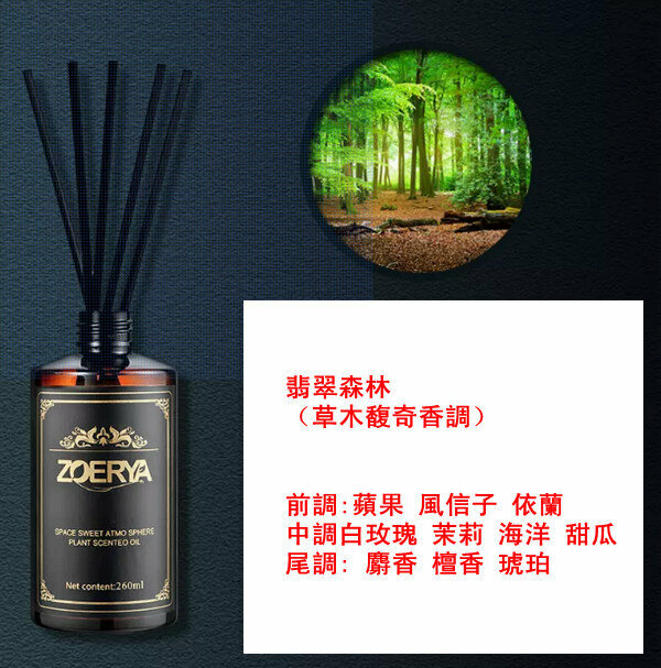 新款260ml大瓶高級香薰精油-翡翠森林（草木馥奇香調）【贈分裝瓶】