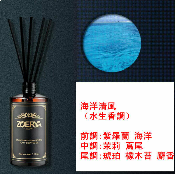 新款260ml大瓶高級香薰精油-海洋清風（水生香調）【贈分裝瓶】